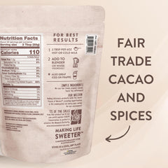 La Monarca close-up of organic cacao powder showing texture and richness