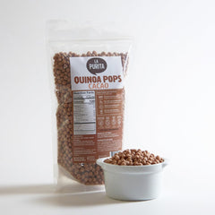 La Purita quinoa pops sprinkled on yogurt showing added texture benefit