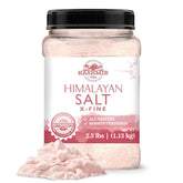 LA SALT CO front jar showing pink salt and clear resealable lid for fresh storage