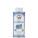 La Tourangelle front tin showcasing organic flaxseed oil and premium design