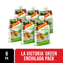 La Victoria spoon showing sauce texture and vibrant green color for flavor