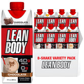 Labrada Lean Body front packaging showing variety pack and protein claim for convenience