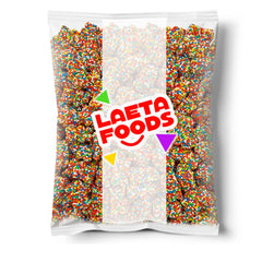 LAETAFOOD close-up of nonpareil coating highlighting crunchy texture appeal