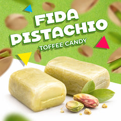 LAETAFOOD close-up of pistachio toffee surface showing creamy texture and nut pieces benefit taste