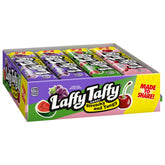 Laffy Taffy front of box showing 24-count and vibrant fruit imagery for easy gifting