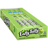 Laffy Taffy front packaging showing 24-count box and bright green design for easy grabbing
