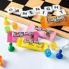 Detail of Laffy Taffy wrapper joke and logo, adds playful gifting appeal