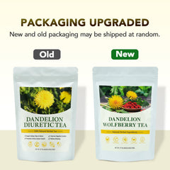 Laicuherb tea bag close-up highlighting dandelion root texture and quality