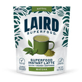 Laird Superfood matcha front packaging showing product and branding benefits