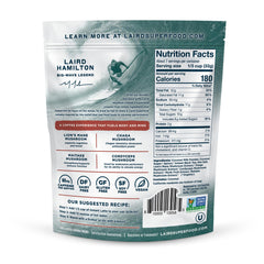 close-up of chai powder texture from Laird Superfood, easy-mix consistency