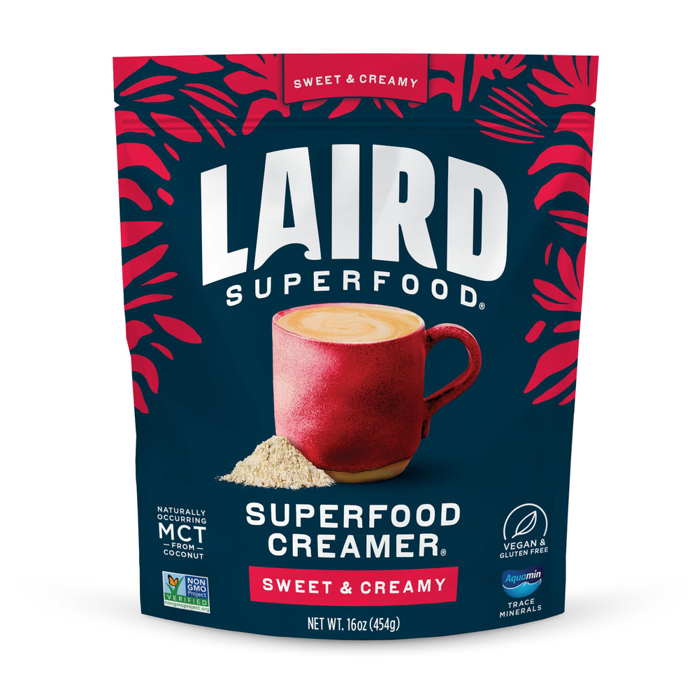 Laird Superfood front of bag showing product packaging and benefits