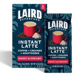 Laird Superfood front packaging showing five sachets for convenient travel and quick preparation