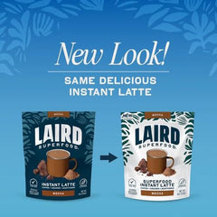 Close-up of cacao and coconut powder highlighting Laird Superfood natural ingredients and rich chocolate flavor