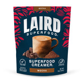 Laird Superfood front packaging showing mocha creamer, convenient shelf-stable benefit
