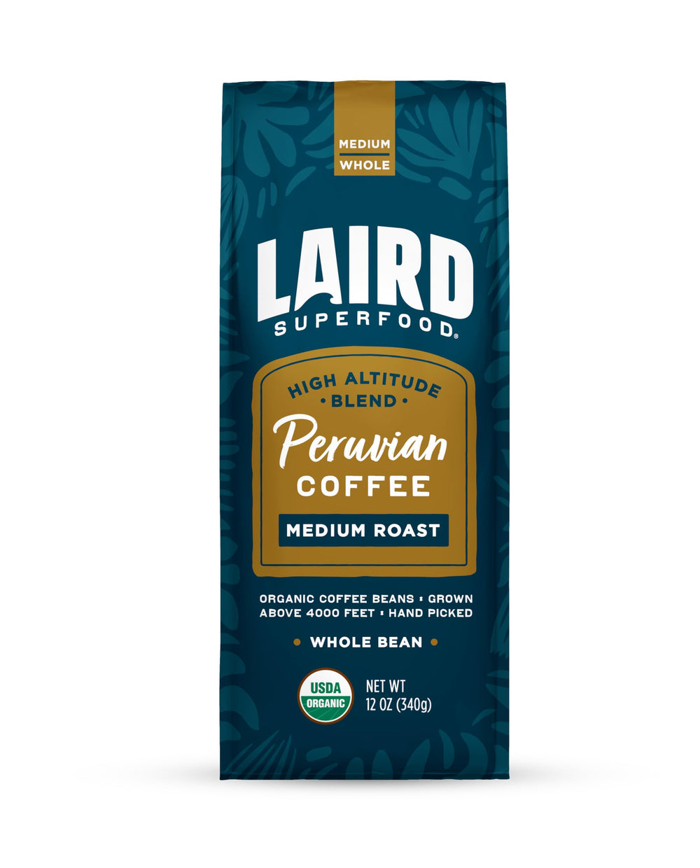 Laird Superfood front packaging showing brand and roast, highlighting organic quality