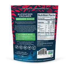 Laird Superfood powder close-up showing fine coconut texture for smooth coffee creaming