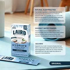 Laird Superfood powder texture in hand showing fine mixability and quick dissolution