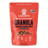 Lakanto front packaging showing cinnamon almond crunch and benefits