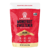 Lakanto golden front packaging showing product and weight for pantry convenience