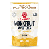Lakanto front packaging showing 3 lb bag and product name benefit ready pantry