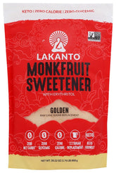 Lakanto golden front packaging showing brand and benefits for baking