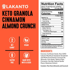 Lakanto bowl of almonds coconut and seeds displaying wholesome ingredients