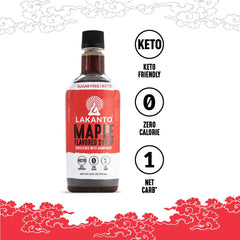 Lakanto syrup drizzled on pancakes offering a tasty keto-friendly topping