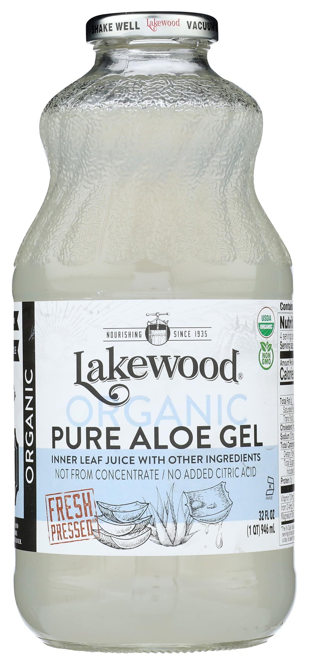 Lakewood front label 32 oz bottle showing product and clarity benefit