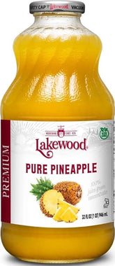 Lakewood front label view showing brand and pure pineapple benefit