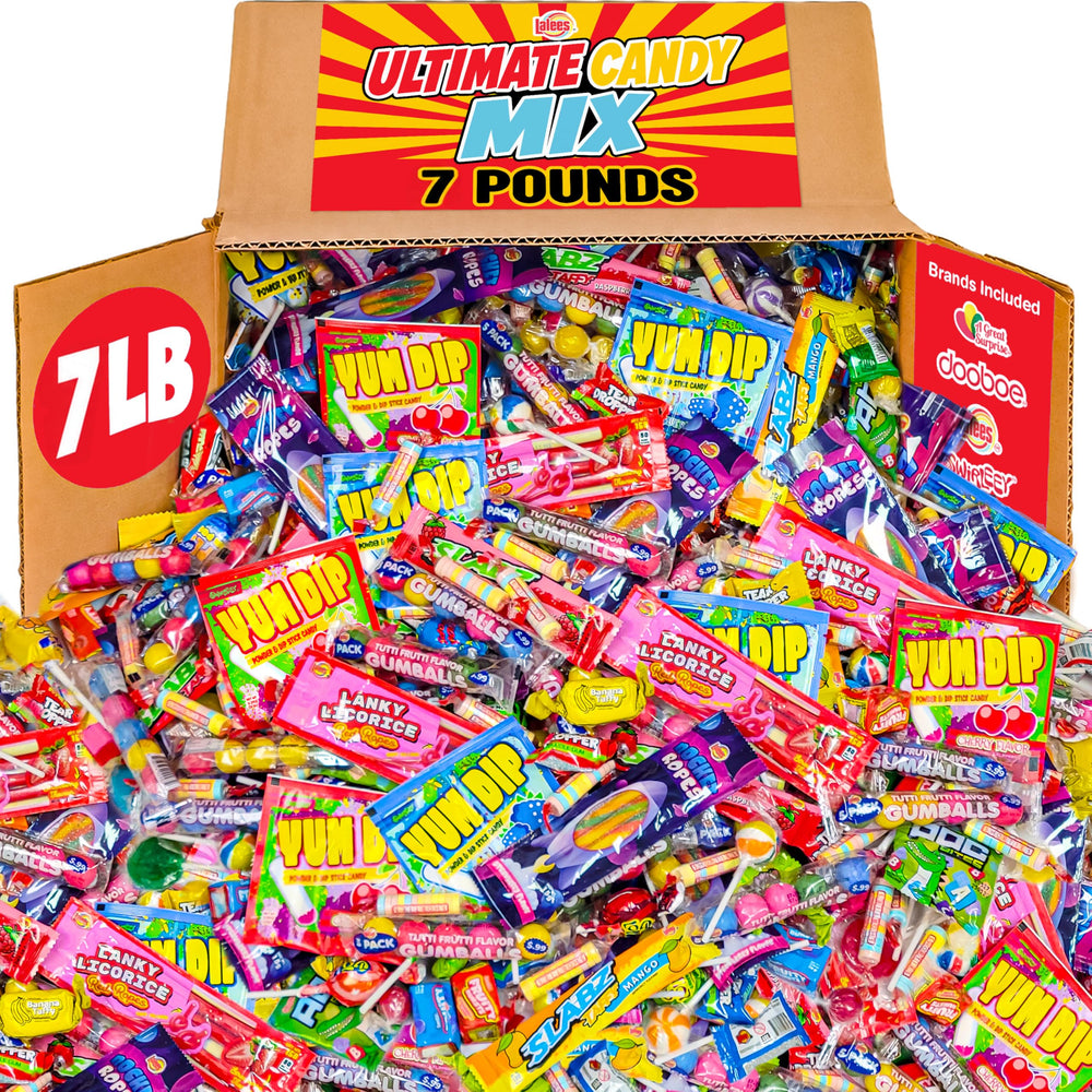 Lalees front packaging showing 7 lb assortment and easy sharing