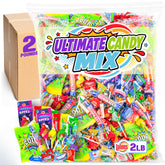 Lalees front packaging showing 2 lb resealable bag and colorful candies for easy storage