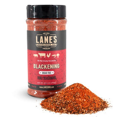 Lane's front jar showing 10.2 oz label and clear seasoning view for storage benefit