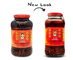 LAO GAN MA spoonful over noodles, illustrates immediate flavor boost benefit