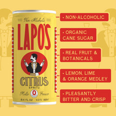 Lapo's poured over ice in a glass, showing refreshing effervescence and chill