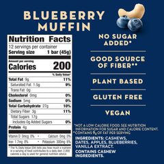 Unwrapped LÄRABAR Blueberry Muffin single bar highlighting chewy fruit and nut texture