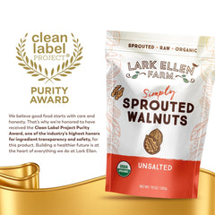 Close-up of Lark Ellen Farm walnut kernel texture highlighting natural tenderness and mild flavor