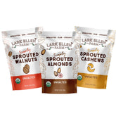 Lark Ellen Farm front packaging showing three 10 oz bags and organic branding for pantry appeal