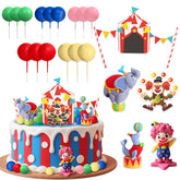 LAST HOE DOWN front packaging of 20-piece circus cake topper set showing components and color