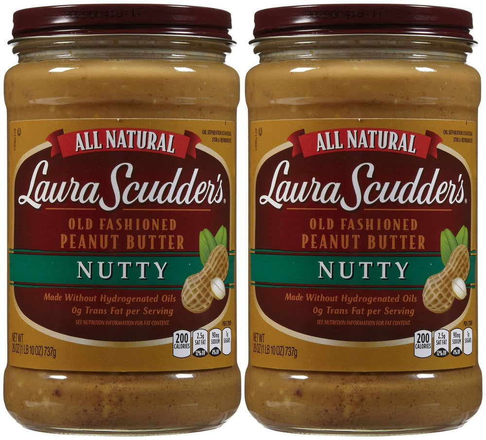 Laura Scudder's front jar view showing label and pantry-ready convenience