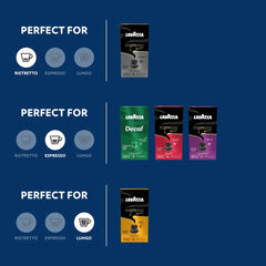 Lavazza aluminum capsules close-up preserving aroma and freshness