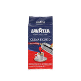 Lavazza Crema e Gusto Classico front packaging showing brand and blend benefits