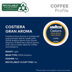 Lavazza brewed cup pouring from Keurig showing bright citrus flavor