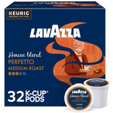 Lavazza House Blend Perfetto front box showing product benefits and count