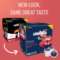 Close-up of Lavazza K-Cup pod displaying texture and pod rim for easy insertion