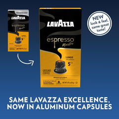 Close-up of Lavazza aluminum capsule detail, highlighting freshness preservation