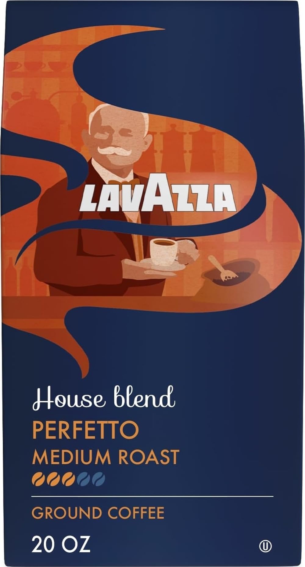 Lavazza Perfetto front packaging showing 20oz value bag and brand clarity