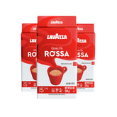 Lavazza Qualità Rossa front packaging showing product and easy storage benefit