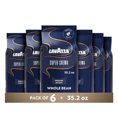 Lavazza Super Crema front packaging showing bag and brand for easy identification