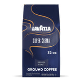 Lavazza Super Crema front packaging showing 32 oz bag and bold branding for freshness