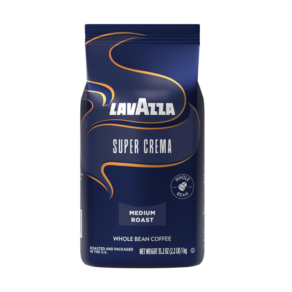 Lavazza Super Crema front packaging showing bag and brand for clear product identification and freshness